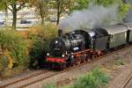Die P8 des Eisenbahnmuseums Bochum-Dahlhausen bei der Einfahrt in den ...