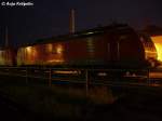 189 013 steht kalt in Wismar am 11.9.09  ...