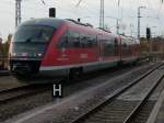 br-642-desiro-db Desiro 642 185 verlie� am 31.Oktober 2009 als RE Tessin-Wismar den Rostocker Hbf.