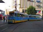 chemnitz CVAG. Nr.529 und Nr.530 fahren am 09.10.'09 in die Zentralhaltestelle ein