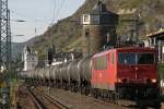155 223 fährt am 19.10.09 durch Kaub ... 155 223 fährt am 19.10.09 durch Kaub ...