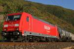 BR 185 Lokportaits Railion Logistics 185 269 am 19.10.09 kurz vor Kaub