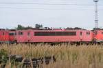 155 219 steht abgestellt im Rostocker Seehafen  ...