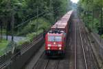 185 236-7 mit Containerzug in D-rath am 20.06.09  ...
