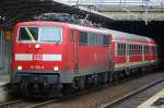 Die 111 156-6 vor einem RE aufgenommen am 12.02.2005 in ...