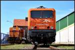 143 001-6 im Nordhafen von Stralsund. am 14.05.09  ...