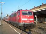 BR 111 062 in Lahr Schwarzwald am 30/10/09.  ...