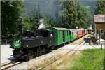 Dampflok BH 1 der STLB f�hrt mit einem Dampfbummelzug von ...