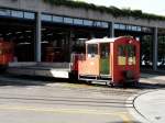 RB Rigi Bahnen RB - F�r Rangierarbeiten im Bahnhof Vitznau ist die Akku Rangierlok Ta 2/2 1 zust�ndig .. Bild vom 07.09.2009