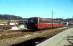 br-795--796--798--db-vt-95--vt98--uerdingerschienenbus 998 786 + 998 254 + 798 716  Althengstett  05.02.82