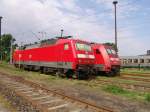 Die 120 135-8 neben 101 062-6 im BW Berlin-Lichtenberg.Aufgenommen auf ...