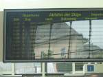 Die anzeigetafel im Klagenfurter HBF.   ...