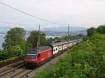 Re 460 115-9 Heidiland am 21.5.05 kurz vor Thalwil  ...