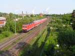 Berliner Regionalverkehr.RE Dosto von Spandau-West kommend in Richtung Stadtbahn bei ...