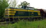 211.074 der Erfurter Gleisbau GmbH steht am 02.06.2005 abgestellt im ...