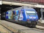 Re 460 005-2 mit der Werbung RailAway am 18.6.05 in ...