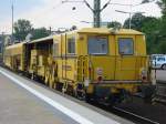 Baumaschine der Firma Krebs Gleisbau, 08-475 Unimat 4S. Steht an ...