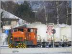 Tm 2/2 93 rangiert Mohrenk�pfe in Untervaz-Trimmis. (01.02.2010)  ...