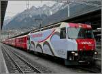 GE 4/4 III 650 'UNESCO Welterbe' fotografiert am 23.12.09 im Bahnhof von Chur. (Hans)