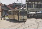 Wagen 178 der vor dem Domplatz in Erfurt als Stadtrundfahrt ...