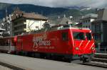 Matterhorn-Gotthardbahn: HGe 4/4 nr. 4 (ex BVZ) in auff�lliche ausf�hrung ...