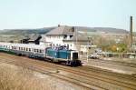 TSB Taunusbahn DB Nahverkehrszug im Bahnhof Usingen, 1. H�lfte der 1980iger Jahre.
