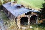 TSB Taunusbahn Der 4 st�ndige Lokschuppen in Usingen, 1. H�lfte der 1980iger Jahre.
