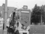 Hamburg Wagen 3617 beginnt in Bahrenfeld, Trabrennbahn seine Runde zum Hauptbahnhof / ZOB. 