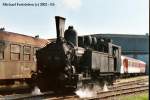 BR 97 97.208, vor dem Heizhaus Strasshof; 21-07-2002