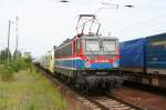 109 028-1 der PE Cargo in Berlin Sch�nefeld am 27.07.05 ...
