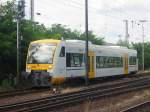 Triebwagen der Baureihe 650 VT1.01 der Salztaler Eurobahn am 11.8.2005 ...