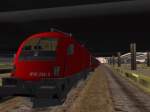 �BB Repaints Der Taurus auf der Strecke Northeast Corridor im Bahnhof New Carlton am 7.9.02 mit einem Intercityzug.