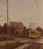 Filderbahn Stuttgart - Vaihingen Die Filderbahn zu Schmalspurzeiten. Das dritte Gleis diente damals nur dem G�terverkehr. Nach einem kurzzeitigen R�ckbau des dritten Gleises wurde es dann f�r den Stadtbahnbetrieb wieder endg�ltig verlegt...
