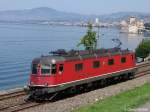 Re 6/6 11636 Vernier-Meyrin am 27.7.05 in Chillon  ...