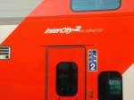 IC-Z�ge IC2-Wagen Business-Class und 2.Kl., Beschriftung im Eingangsbereich.