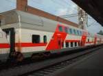 IC-Z�ge IC2-Wagen Edb 28409 Business-Class und 2.Kl. am 06.09.2002 in Tampere.