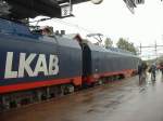 LKAB Doppelerzlok IORE 105/106 'Narvik/Kiruna' am 07.09.2002 in G�llivare.
