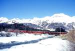 RhB PENDELZUG 325 von Samedan nach Pontresina mit BERNINA-EXPRESS B ...