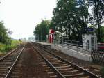 Bahnsteig 1. Hier fahren ...  Sascha Weise 09/2002