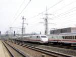 410 101 trifft am 23.8.05 bei Testfahrten auf der SFS ...