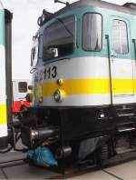 KEG 2100 Die Karlsdorfer Eisenbahngesellschaft (KEG) verwendet Dieselloks, die urspr�nglich aus Rum�nien stammen. 29.9.02, Innotrans Berlin