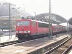 BR 155 mit Sonderzug nach Neuwiederitzsch zu einer Hochwasser-Helfer-Dankesparty . Aufgenommen ...