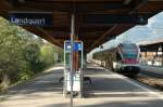 Triebzug RABe 523 006 im Testbetrieb. Landquart 11.10.05  ...