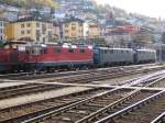 ae-6-6--ae-610 Die Re 4/4'' 11127 und die Ae 6/6 11491 ''Wohlen AG'' und 11508 ''Wettingen'' waren am 12.11.05 in Bellinzona abgestellt.