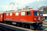 e-loks-ge-4-4-i RhB - Ge 4/4I 604 'CALANDA' am 11.05.1994 in CHUR - STRECKEN-LOKOMOTIVE - �bernahme 23.08.1947 - SLM3923/MFO/BBC - 1184 KW - Gewicht 48,00t - L�P 12,10m - zul�ssige Geschwindigkeit 80 km/h. Hinweis: noch mit Scherenpantografen
