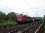 BR 140 mit Zugen BR 140 in Doppeltraktion in Bad Sulza mit GZ Richtung Weimar/Erfurt.