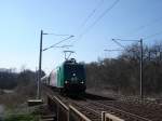 BR 185 mit Zugen 185-542 der R4C mit GZ in Bad Sulza Richtung Naumburg.