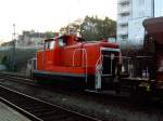 BR 363 363 666 am 19.11.05 bei Gleisbauarbeiten in Worms.