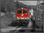 2095 013 bei der Ausfahrt aus Frankenfels am 1.4.2006  ...