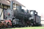 waldviertlerbahn Eine Dampflok der Baureihe 399 wartet in Heidenreichstein auf ihr weiteres Schicksal. (17.4.2006)